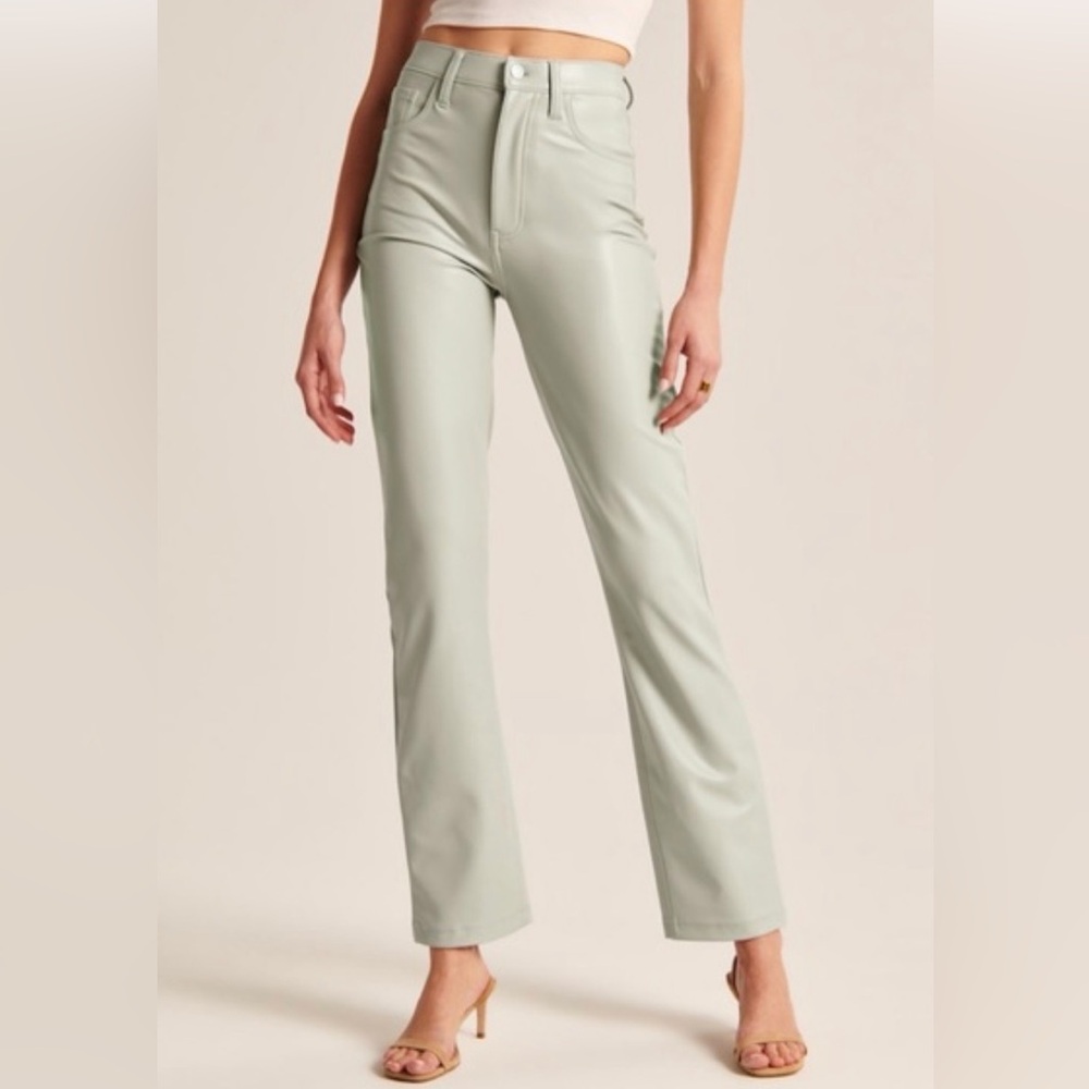 Abercrombie & Fitch Light Green Straight Leg Jeans